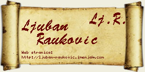 Ljuban Rauković vizit kartica